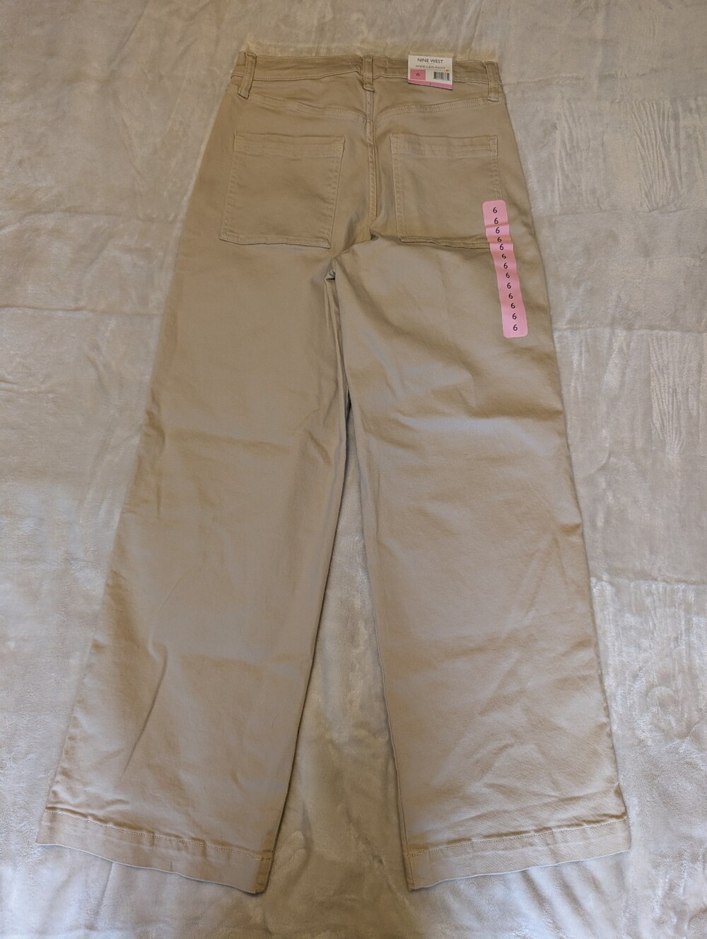 Nine West Women's Wide Leg Pants Khaki NWT Size 6 - Picture 7 of 9